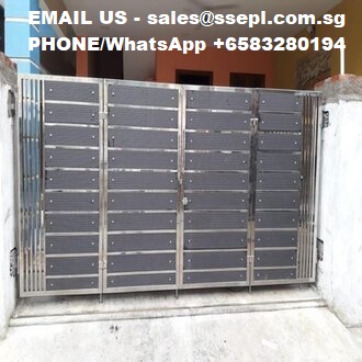 Horizontal stainless steel gate privacy screen supplier in Singapore ...